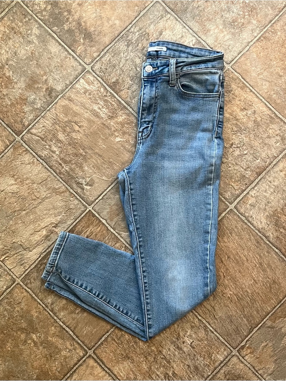 Klique B Skinny High Rise Jeans Light Wash Stretch Size 7 Juniors